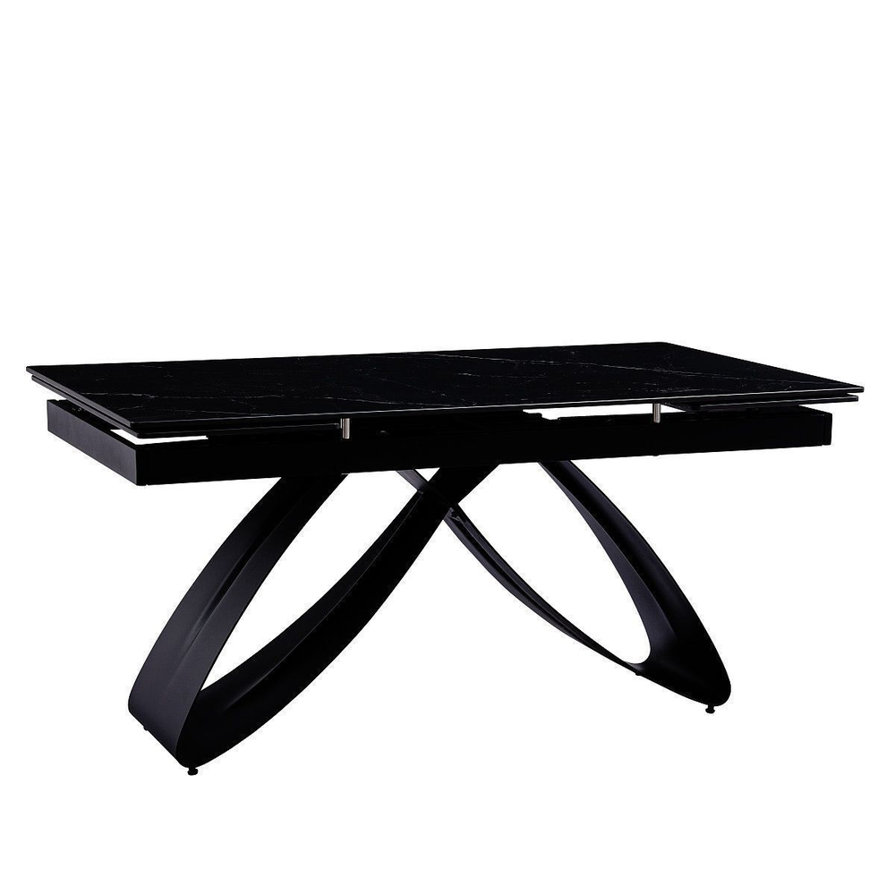 Стол керамический LA ALTA KENIA Shashi black 160-240/90*76, каркас черный