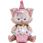 Шар Фольгированный Котик с кексом (Ассорти)