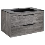 Тумба под раковину Vincea Chiara 2D 800 подвесная, 2 выкатных ящика soft-close, G.Stone