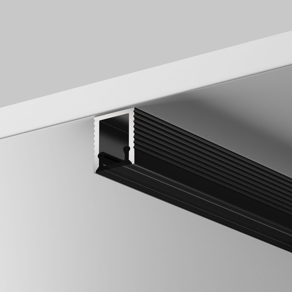 Рассеиватель для профиля 08×09 (Чёрный, 2 м), Maytoni ALM-0809-B-DF-2M 642018