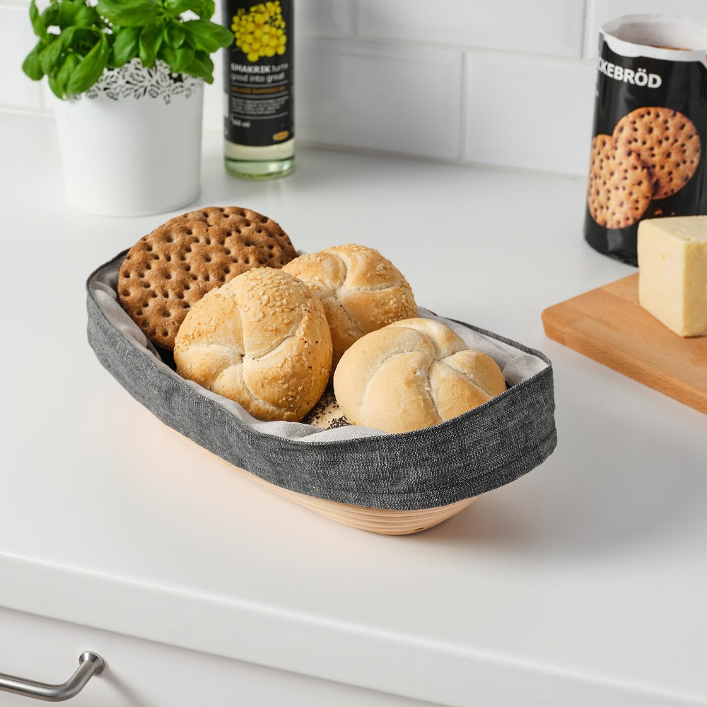 IKEA JÄSNING  (ИКЕА ЙÄСНИНГ)  -  Корзина для поднятия хлеба, 30x17 см