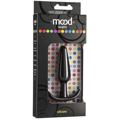 Анальная пробка для ношения Mood Naughty 3.5 Silicone - 8,9 см. (Цвет: черный)