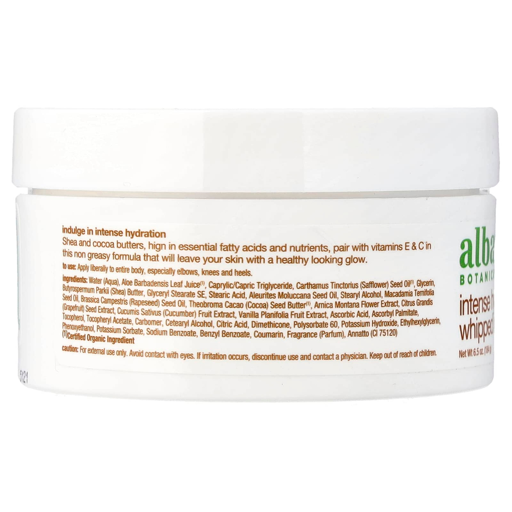 Alba Botanica, взбитое масло для тела, интенсивное увлажнение, 184 г (6,5 унции)