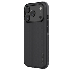 Противоударный чехол черного цвета от Nillkin для смартфона iPhone 17 Pro, серия Super Frosted Shield Pro