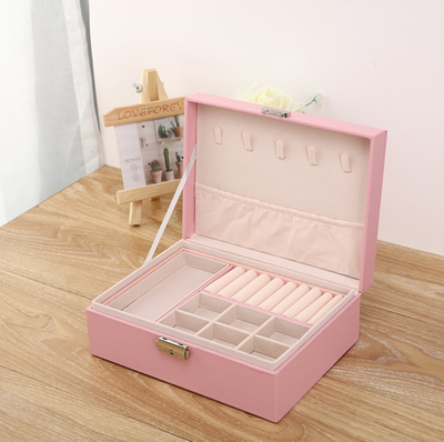 КР029-р Шкатулка для украшений 26*18*8см, розовая