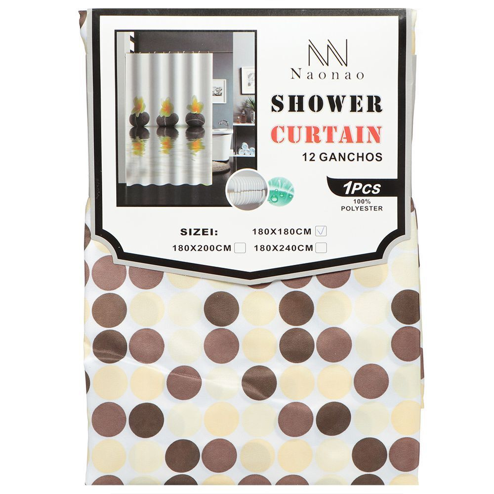 Штора для ванн 180х180 см, Peva, Горох, Y313