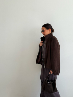 Бомбер «Вельвет» шоколадный