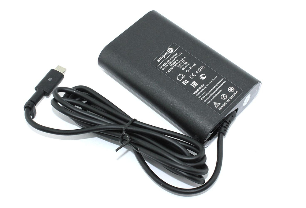 Блок питания (сетевой адаптер) Amperin 5V 3A - 20V 3,25A 65W Type-C тонкий корпус