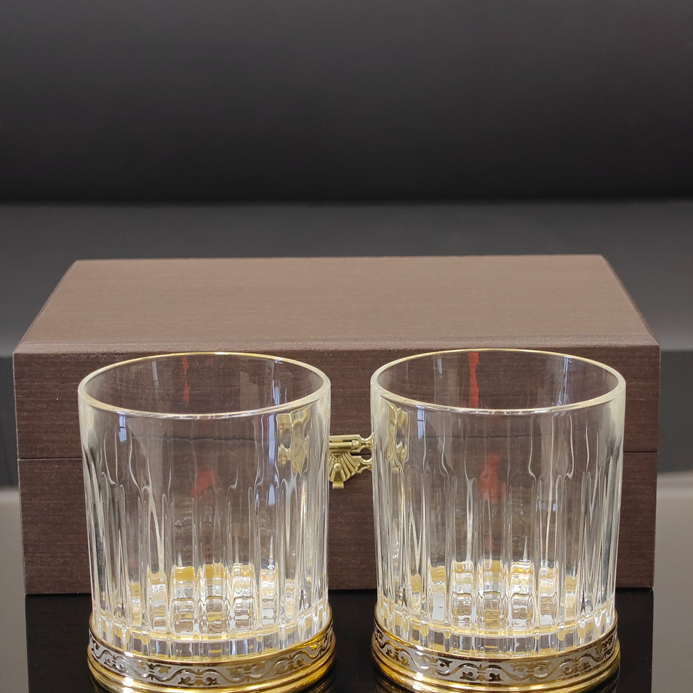 Набор бокалов для виски "Герб" (Златоуст УФ) в футляре