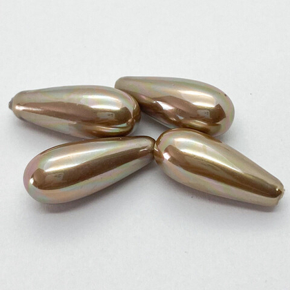 &quot;Майорка&quot; полупросверленная, цвет золотистый, 20*8 мм, цена за 1 шт