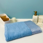 Полотенце махровое 70*140см «POSEIDON» цвет небесно-синий 07000 плотность 420гр/м2 с петелькой-подвесом