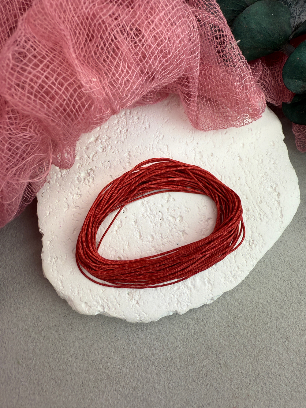 Шнур для плетения браслетов 0,6 мм, Кирпичный (5 м)