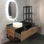 Тумба с раковиной Comforty Порто 00-00000828 120 дуб тёмно-коричневый