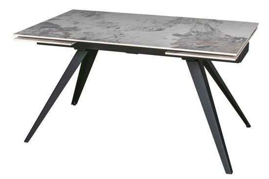 Стол "АСТИ" 140-220, керамика Pandora глянцевый , опоры черный муар
