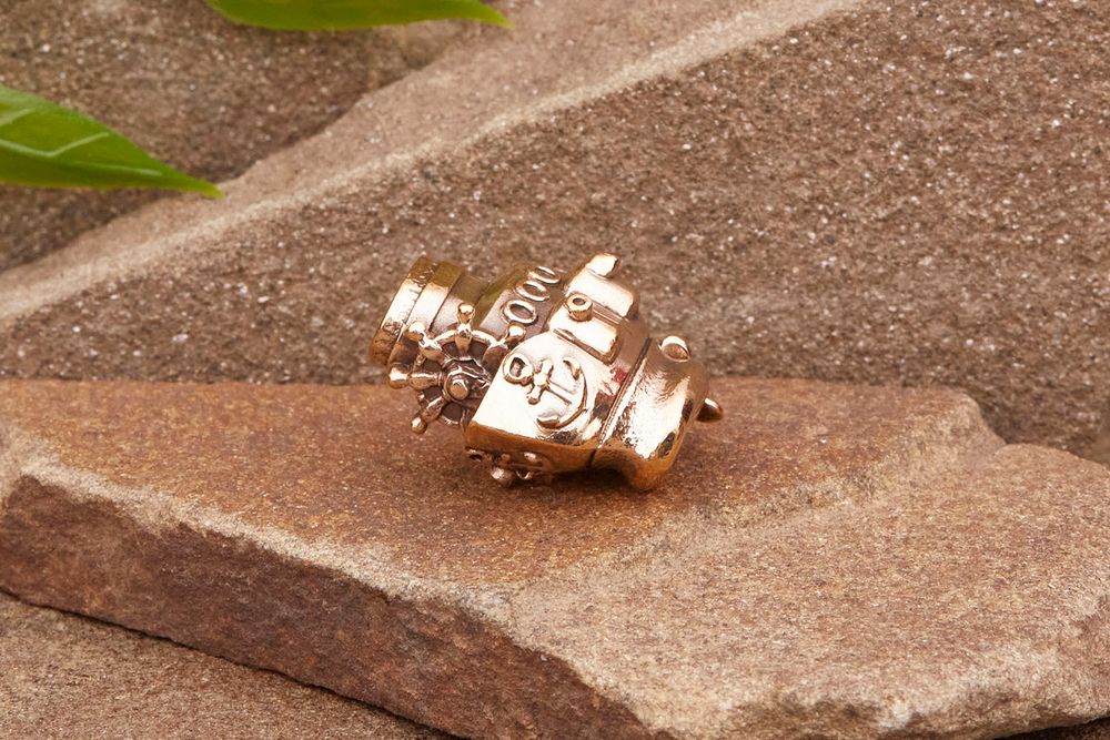 Бусина на темляк Корабль от мастерской Крымская бронза