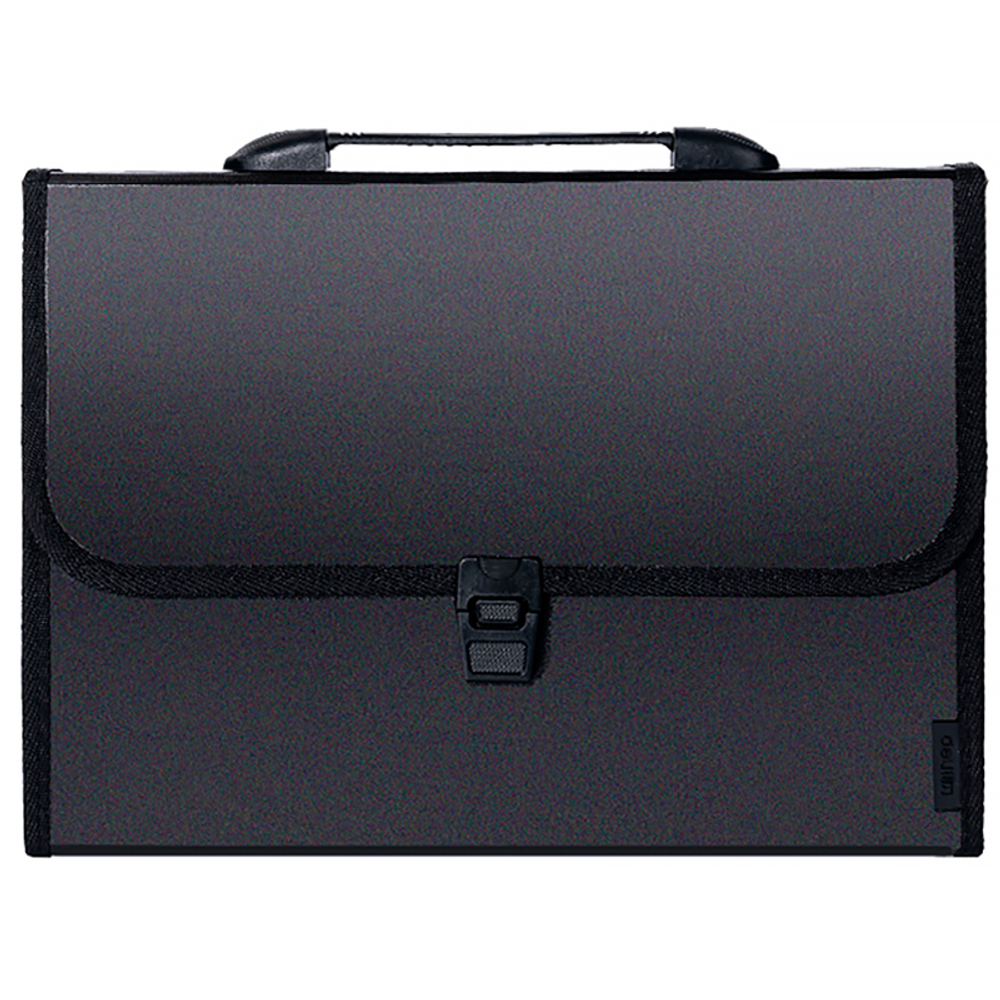 Папка-портфель DELI, с ручкой 13 отделений, черный