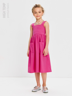 Сарафан из хлопка с бантом на спинке