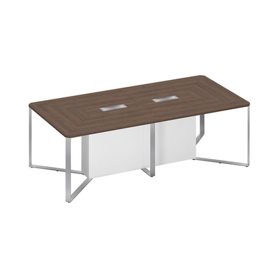 Стол для переговоров составной 2-секционный  дуб гладстоун / дуб гладстоун / белый премиум