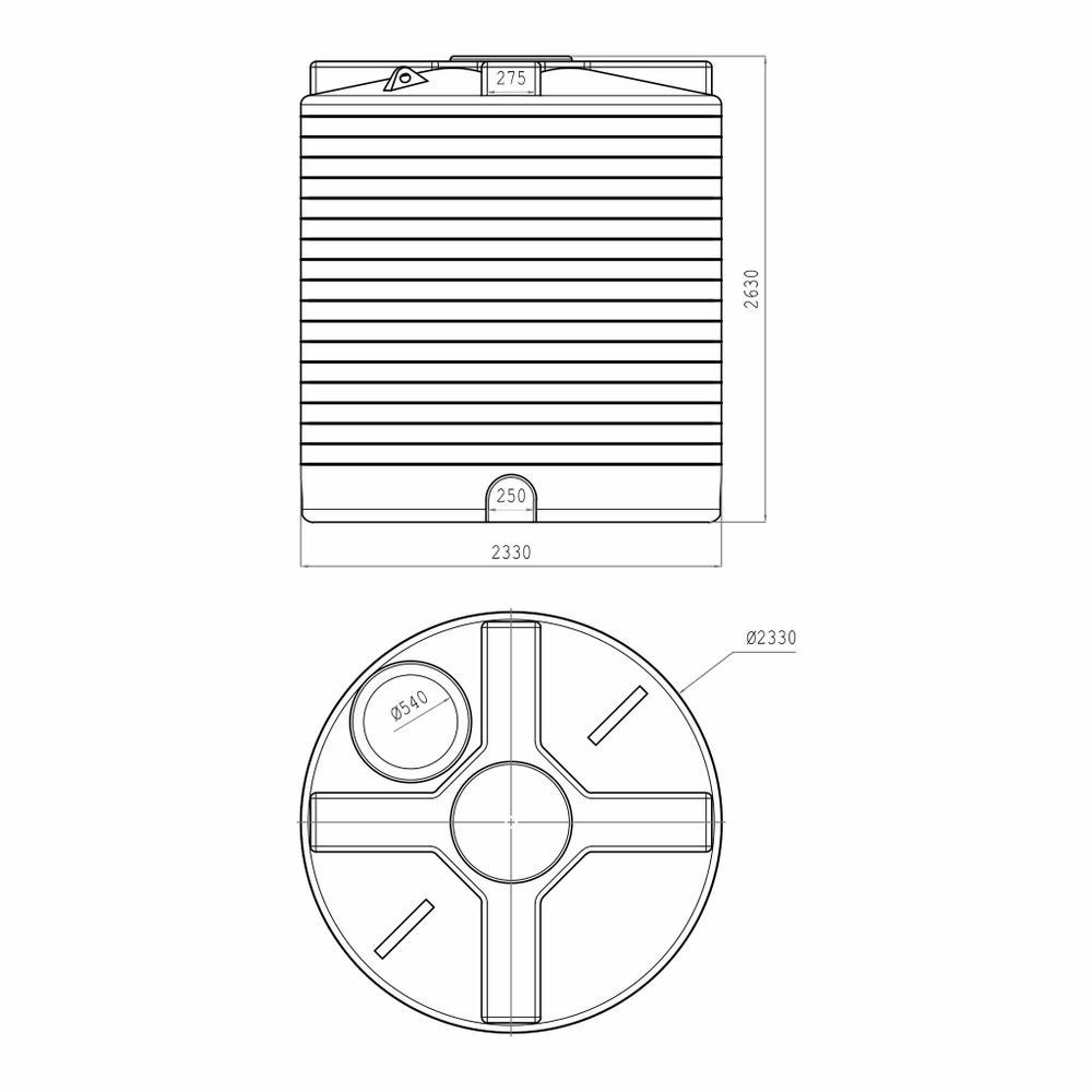 Стационарная Мини АЗС PT-V10000 Политим 60 л/мин 10000 л. 220В (2330x2330x2630см;синий) - арт.560839
