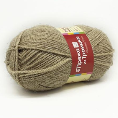 Пряжа "Верблюжья шерсть", 50% Шерсть верблюжья, 50% Овечья шерсть, 100гр, 200м, суровый лен