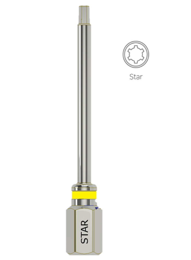 Ключ для винтов iPen Yellow Star (желтый) Torx 1.5, 35 Ncm