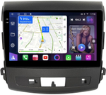 Магнитола для Mitsubishi Outlander XL, Peugeot 4007, Citroen C-Crosser (перфорированная рамка) - FarCar BM9-8007P монитор 9.5" QLED на Android 14, TS10, 4+32Гб, CarPlay, 4G SIM-слот