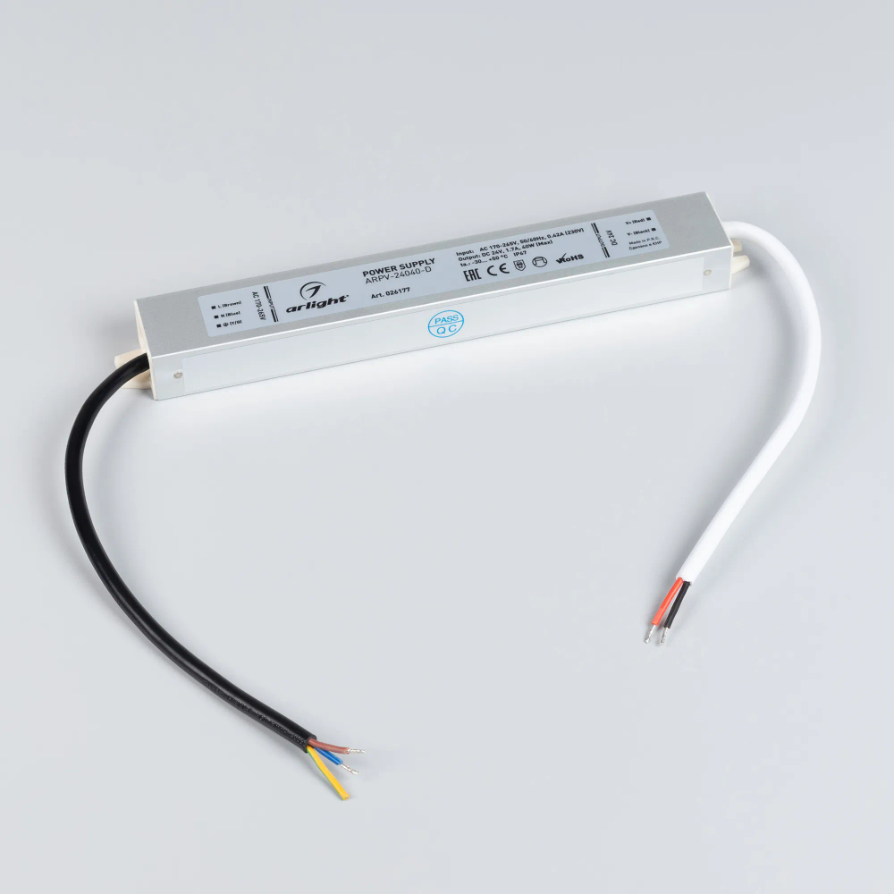 Блок питания ARPV-24040-D (24V, 1.7A, 40W) (Arlight, IP67 Металл, 3 года) 026177