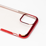 Прозрачный глянцевый чехол с красной окантовкой для IPhone 11 Pro