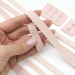 Резинка становая с фестончатым краем ПУДРА, 12мм