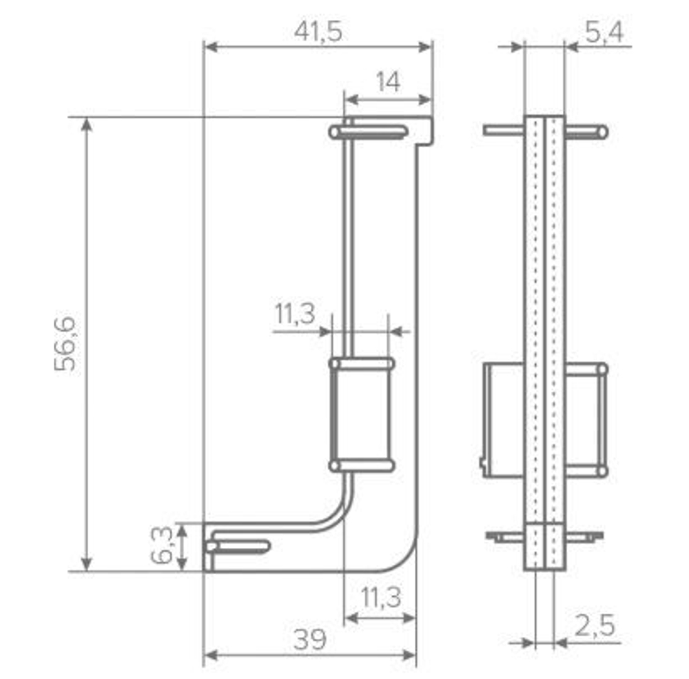 Уголок внутренний для горизонт. L-образного профиля Gola-X, черный
