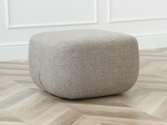 Пуф E5.2, 54х54х34 см, бежевая рогожка