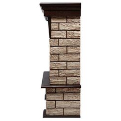 Портал Firelight Forte Wood Classic камень коричневый, шпон темный дуб