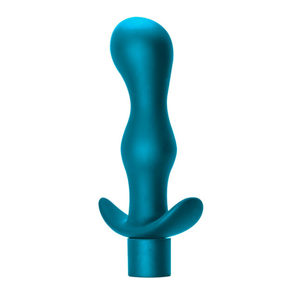 Бирюзовая фигурная анальная пробка 14см с вибрацией Lola Games Spice It Up Passion 8004-03Lola