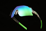Спортивные очки HILX Savage 2.0 Shiny Crystal Grey Green / Green Mirror Lens