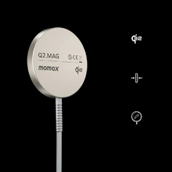 Беспроводное зарядное устройство MOMAX Qi2/Q2. Natural Titanium