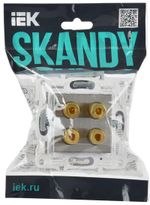 SKANDY Аудиорозетка 4-местная SK-A01N металл никель IEK