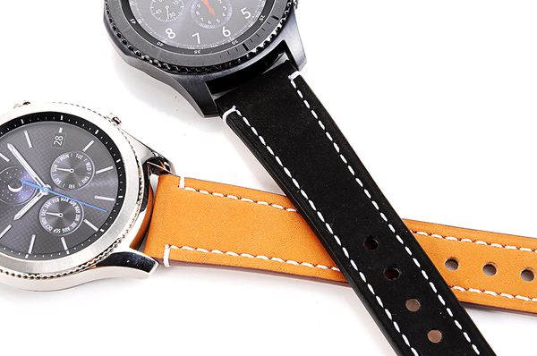 Ремешок для часов Samsung Gear S3 кожаный (коричневый)