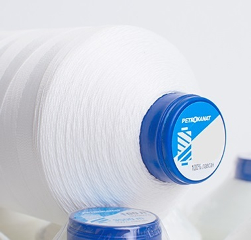 Нитки полиэфирные, 300 гр.,   86 Л (0,45 мм.), 4000, белые