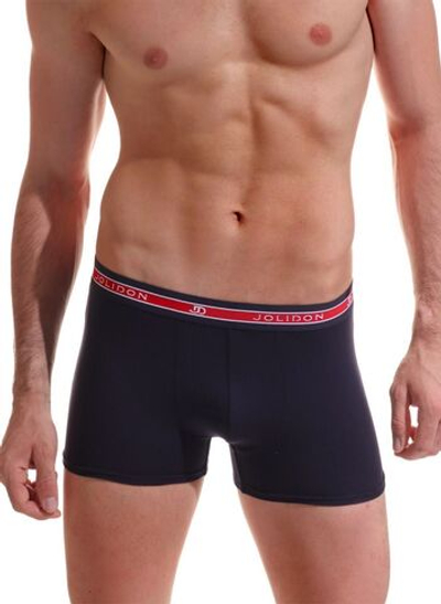 Мужские боксеры с резинкой в полоску (Размер: M) (Цвет: темно-синий)