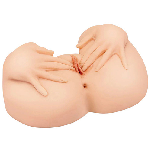 Телесный мастурбатор-полуторс 37,6х24,9х14см вагина и анус PipeDream PDX Plus Spread My Tight Pussy Mega Masturbator in Light RD62621