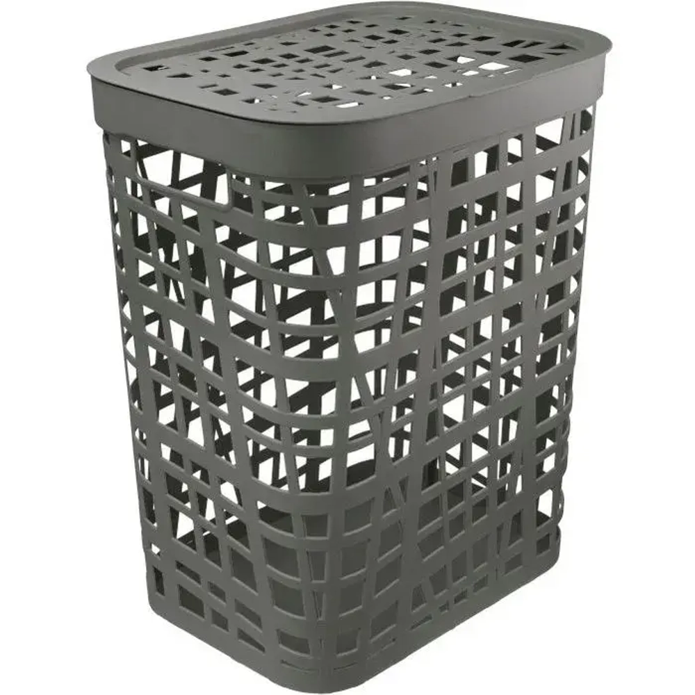 Корзина для белья ХАОС 55л французский серый