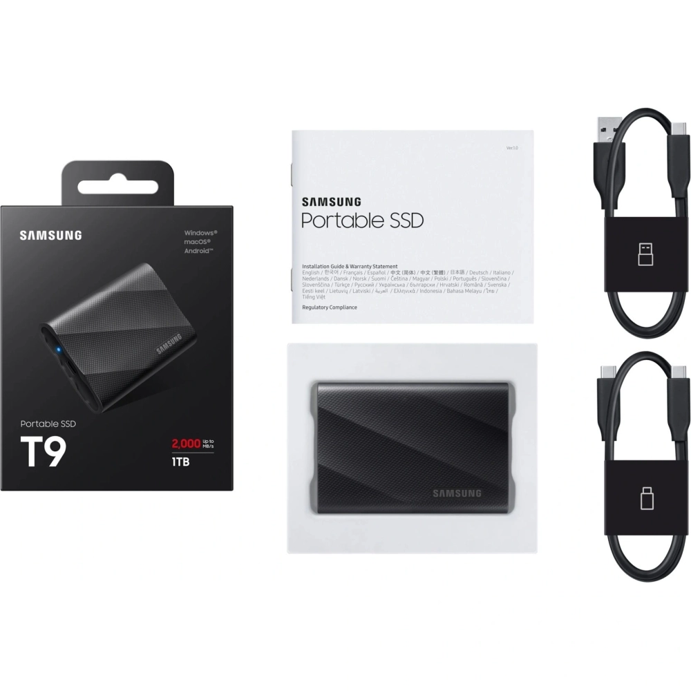 Внешний SSD Samsung Т9 Portable 1 TB Black (MU-PG1T0B/WW)