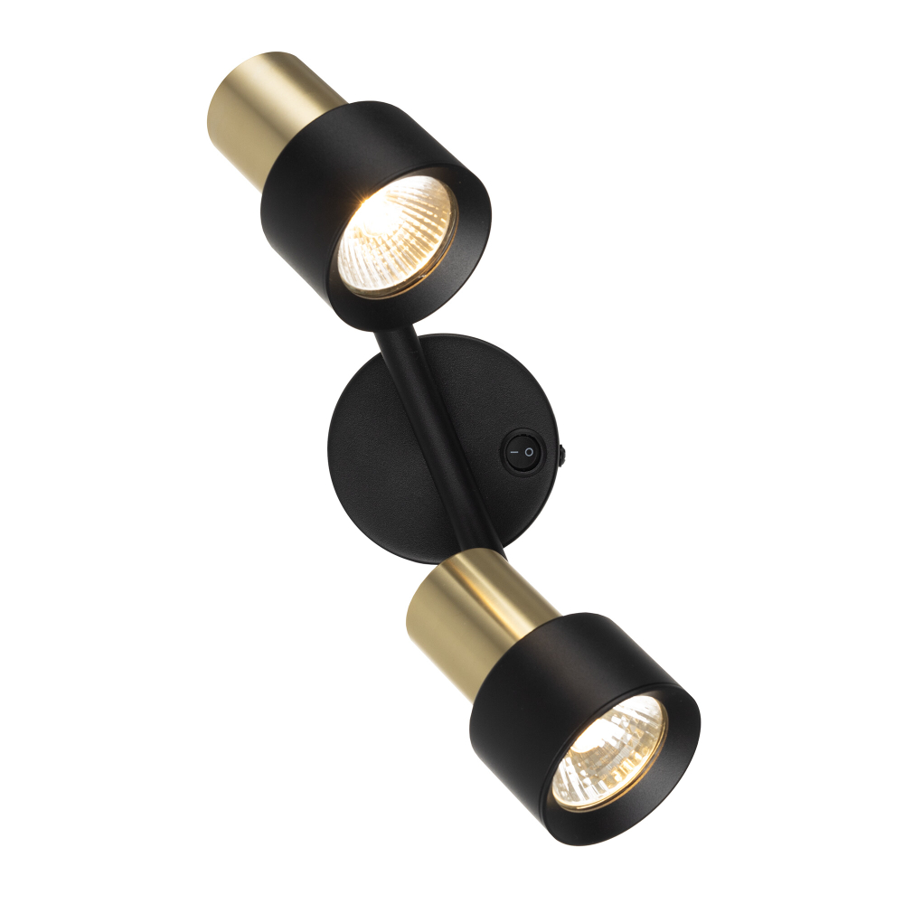 Citilux SAT CL505621 Спот поворотный с выключателем Чёрный+Золото