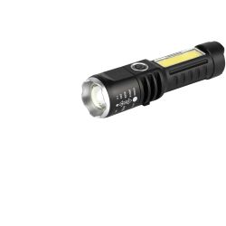 Светодиодный фонарь ЭРА UA-403 универсальный аккумуляторный 5 Вт LED + 3 Вт COB оптический Zoom 4 режима USB type C | Универсальные  фонари