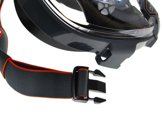 Маска полнолицевая Oceanreef ARIA QR+ для сноркелинга, с держателем камеры черный/белый