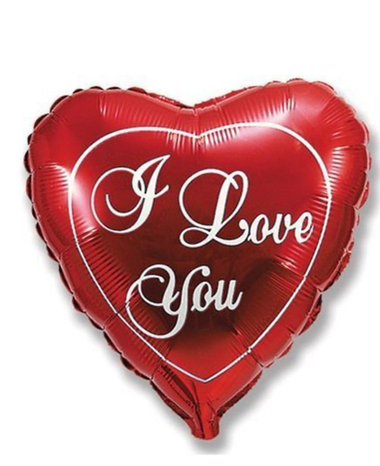 Шар (18''/46 см) Сердце, Красный