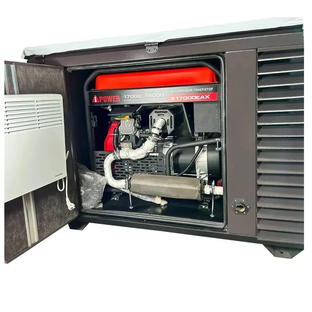 A-iPower A17000EAX бензиновый генератор в зимнем кожухе 1700SS RAL 8019 с блоком АВР 400В/100А (8 pin) УТ-11183918/29111