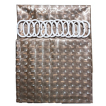 Штора для ванной комнаты ZALEL рисунок 3D с кольцами 180*180 состав 100% ЕVA коричневая ZL-FG-1001E