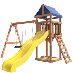 Детская площадка Сlassic с качелями гнездо 60 см IgroWoods для улицы и дачи