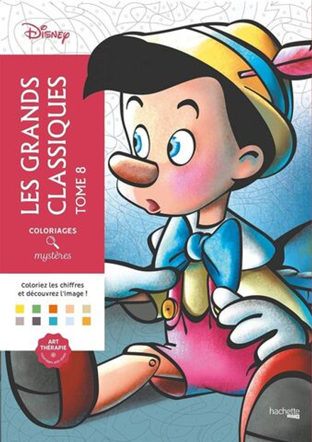 Раскраска по номерам Coloriages mysteres Disney - Les Grands classiques Tome 8, Великая классика Том 8 / 9782019452407